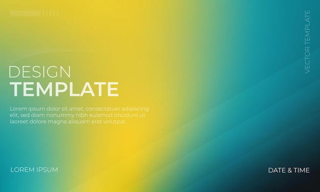 Abstract Vector Gradient Grainy Texture in Geel Zwart en Teal Kleurpalet