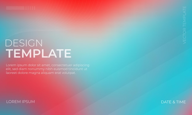 Abstract Vector Gradient Grainy Texture in Red White en Cyan Palettes