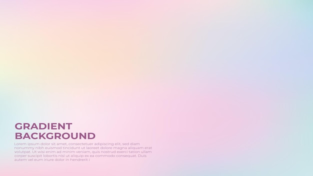 Abstract vector gradient pastel color hologram background design