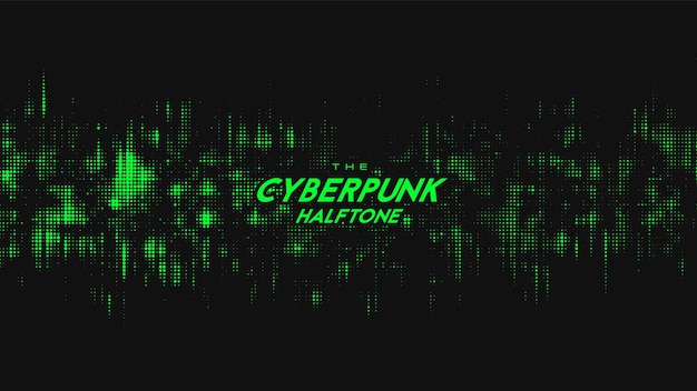 Vector chủ đề cyberpunk xanh lục với họa tiết sóng halftone đang chờ đón bạn. Mẫu này sẽ giúp kênh Youtube của bạn trở nên thật sự độc đáo và ấn tượng với một phong cách gần gũi với tương lai của công nghệ. Hãy cùng khám phá!