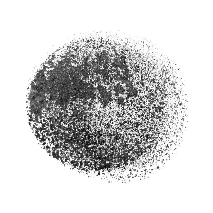 Vector abstract vector hand drawn circle black ink on white background textured round shape