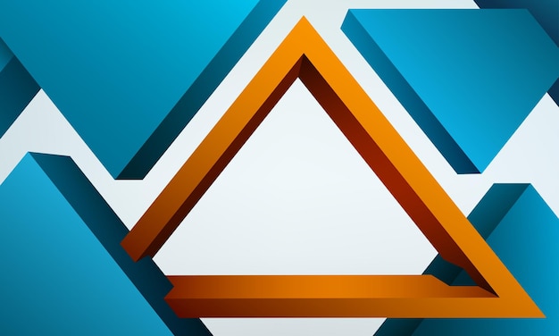 Abstract vector illustration of 3d triangles with place for text
