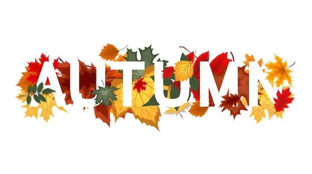 Abstract Vector Illustration Background with Falling Autumn Leaves. EPS10