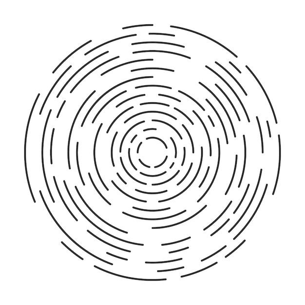 Illustrazione vettoriale astratta di un vortice circolaredesign semplice isolato su sfondo bianco