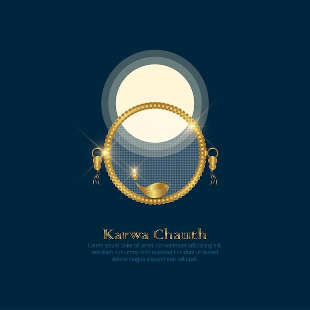 Karwa chauth の抽象的なベクトル イラスト。