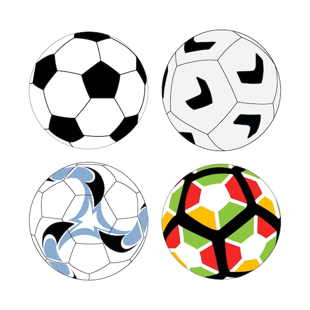 Abstract vector kleurrijke voetbal pictogram ontwerpsjabloon