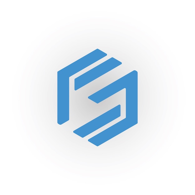 Шаблон дизайна абстрактного векторного логотипа. Шестиугольная синяя буква G. Шаблон вдохновения для дизайна логотипа.
