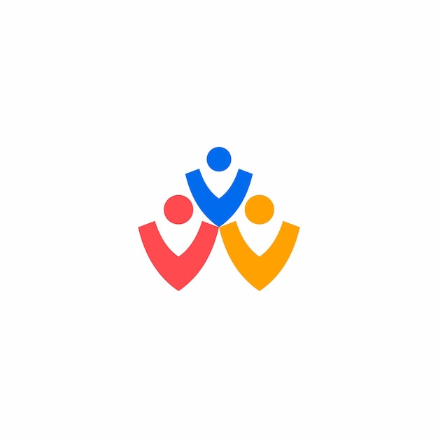 abstract vector logo ontwerp van mensen en familie logo collectie ook gezondheidslogo