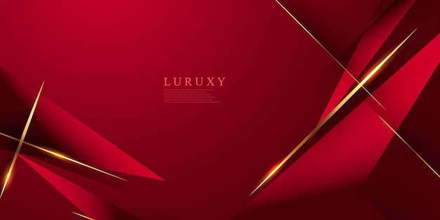 Abstract vector luxury red and gold background modern creative concept