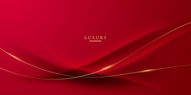 Abstract vector luxury red and gold background modern creative concept