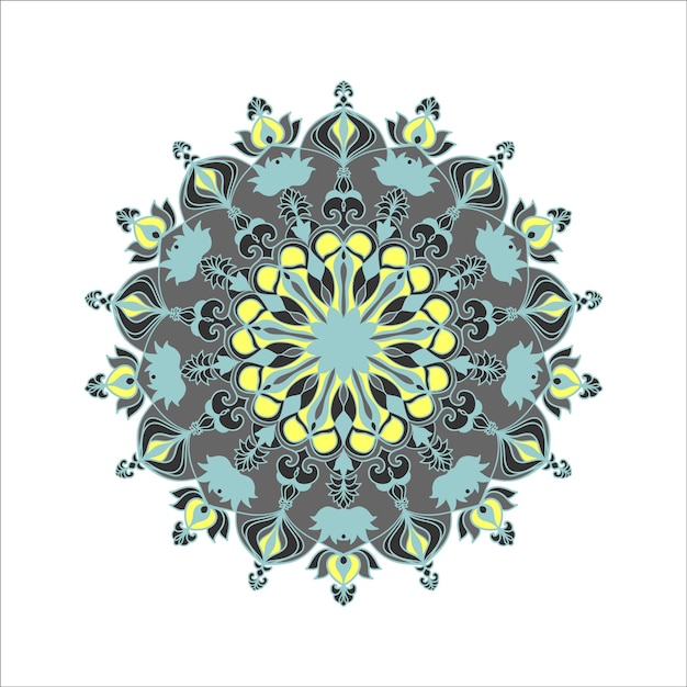 Abstract vector mandala decorative pattern in circle Perfect for cards invitations stickers pattern web