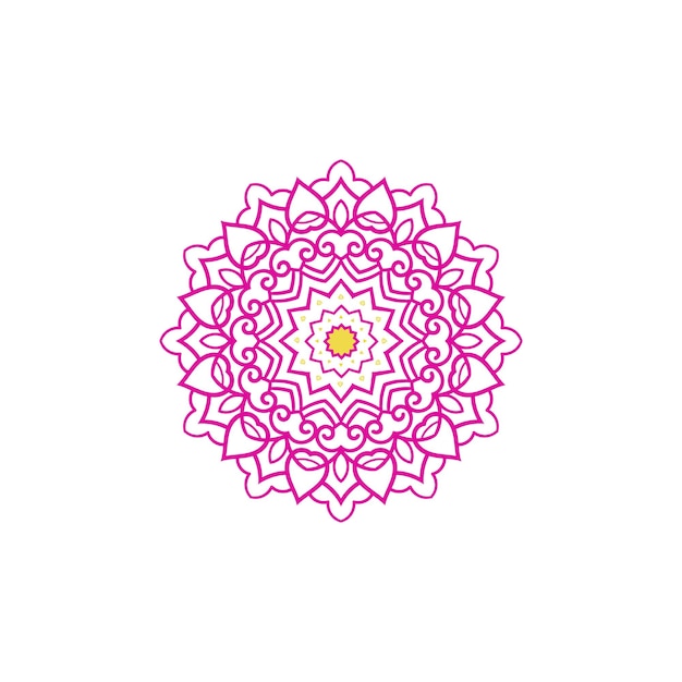 Abstract vector mandala pattern design on white background