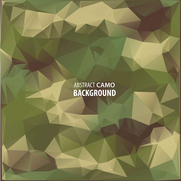 Abstract Vector Military Camouflage Made of Geometric Triangles Shapes.