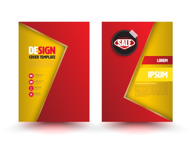 Vector abstract vector modern flyer brochure design templates