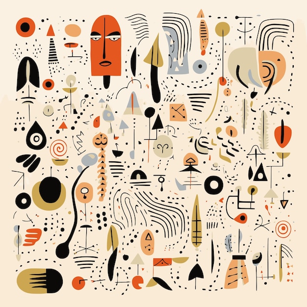 Abstract vector pattern in concept of human expressions