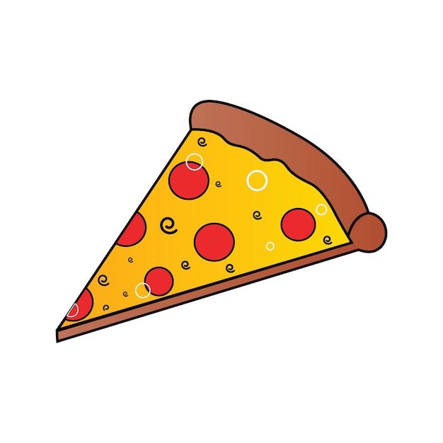 Abstract Vector Pizza Slice Icon Design Template