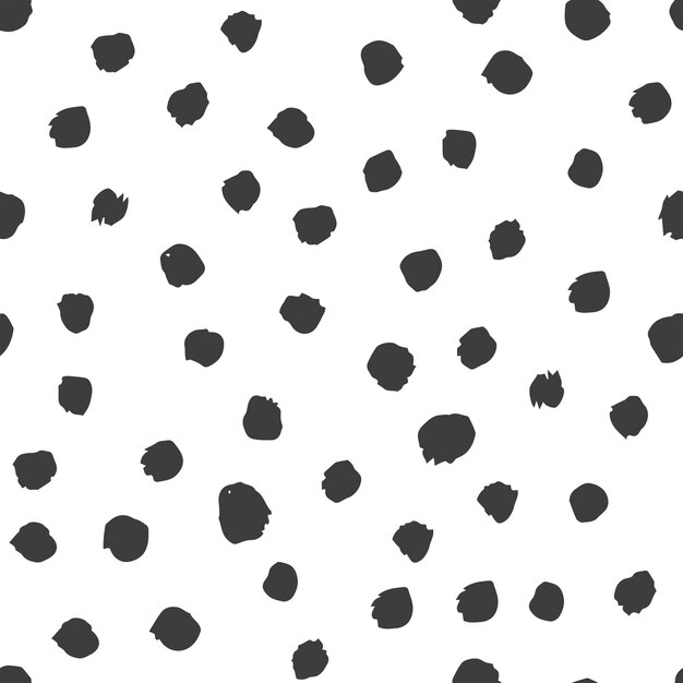 Abstract vector seamless pattern black dots texture background