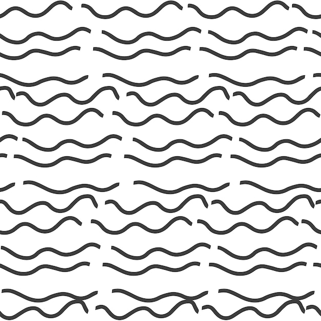 Vector abstract vector seamless pattern black lines texture background