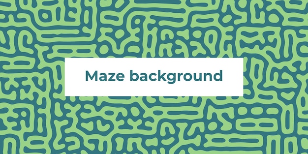 Abstract vector seaweed maze background