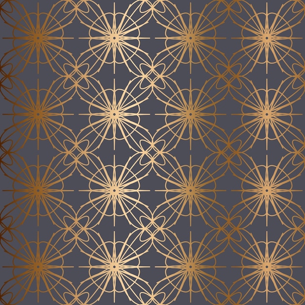 Abstract vector sier naadloos gouden patroon Grijze achtergrond