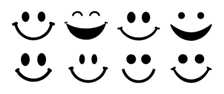 Vector abstract vector smiling of smile icons ontwerp template