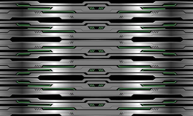 Abstract vector technologie metaal cyber groene macht zwarte geometrische naadloze patroon achtergrond