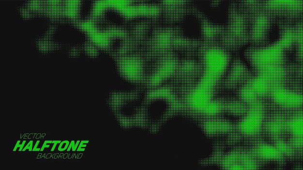 Abstract vector torn green halftone background. scrathed dotted texture element.