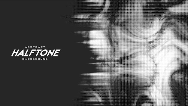 Abstract vector torn monochrome halftone background. Scrathed dotted texture element.