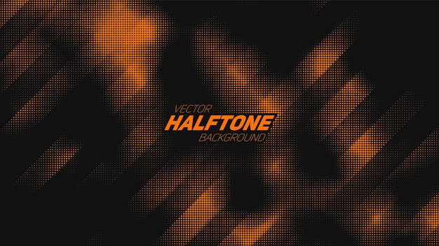 Abstract vector torn orange halftone background Scrathed dotted texture element