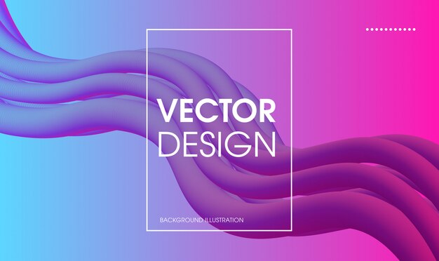 Abstract vector wave liquid colorful flow banner