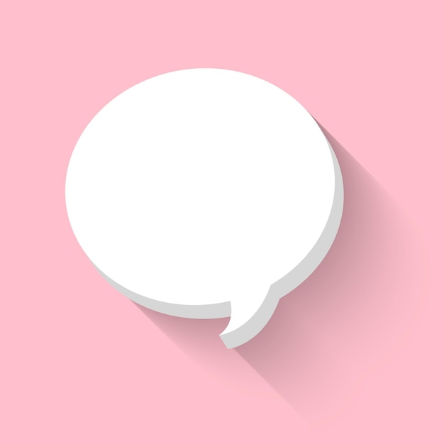 Abstract Vector White Speech Bubble