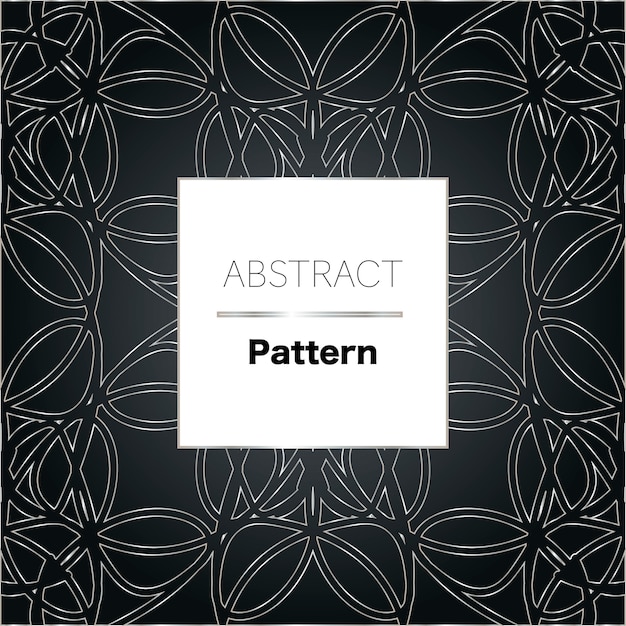 Abstract vectorpatroon in zwarte en zilveren kleuren