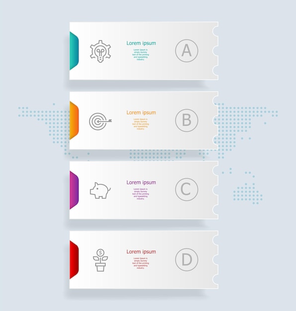 Infografica verticale astratta 4 passaggi