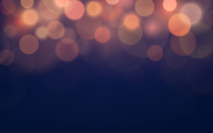 Vector abstract vervagen bokeh en lens flare op donker paars