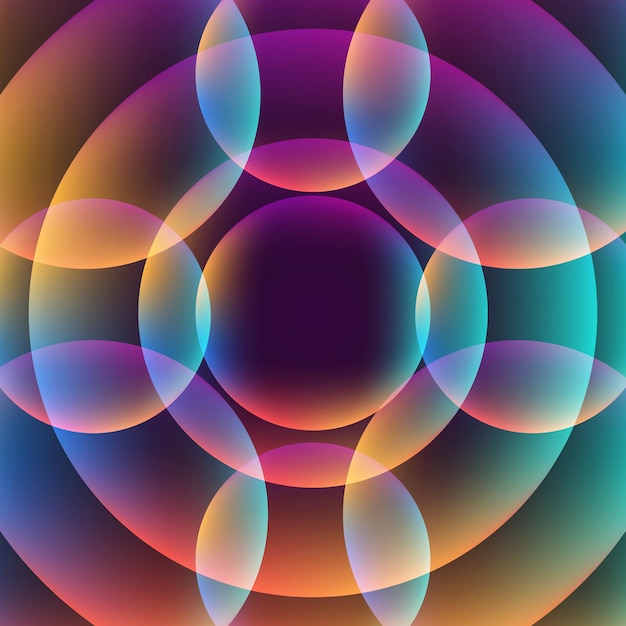 Abstract vibrant background with circles