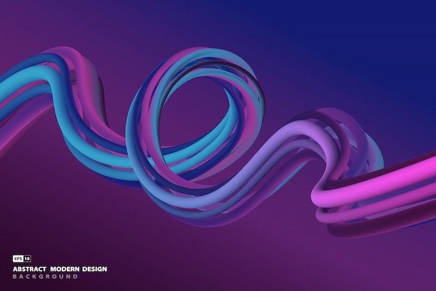 Abstract vibrant blue and violet futuristic line wavy design artwork background.