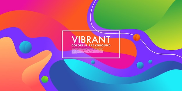 Abstract Vibrant Gradient background fluid liquid design