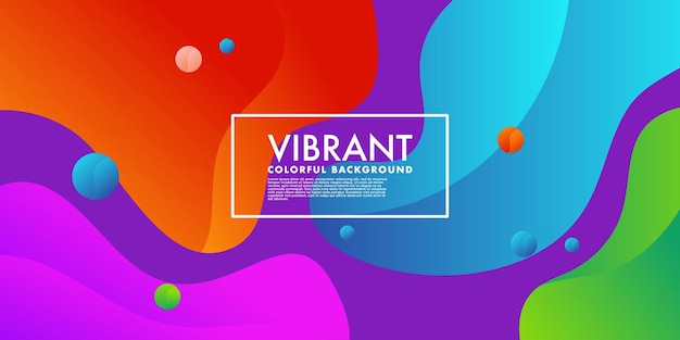 Abstract Vibrant Gradient background fluid liquid design