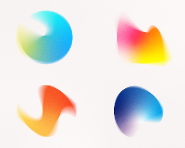 Vector abstract vibrant gradient set part1