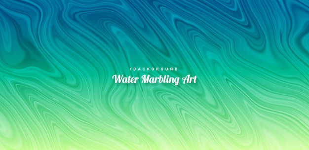 Abstract Vibrant Water Marbling Art Background