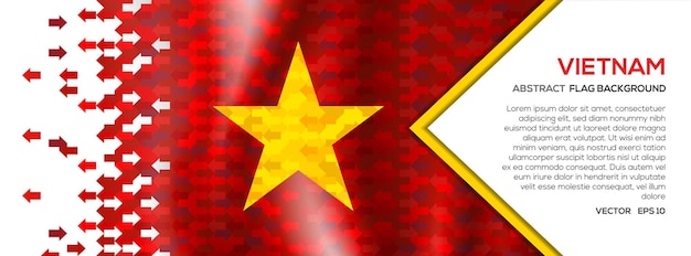 Abstract Vietnam Flag Banner Background with Arrow Shape Trading Exchange Investment concept