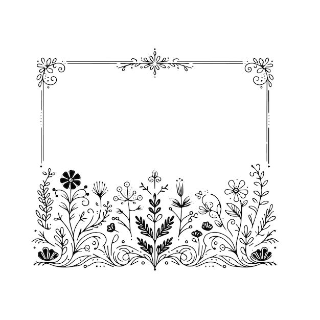 Abstract vintage bloemen frame design decoratieve achtergrond vector