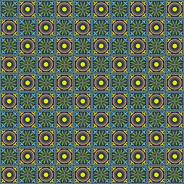 Abstract and vintage colorful pattern design