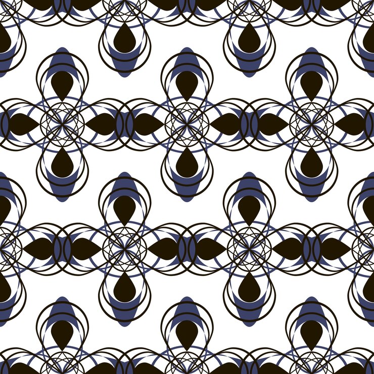 Vector abstract vintage geometric seamless pattern oramental openwork background