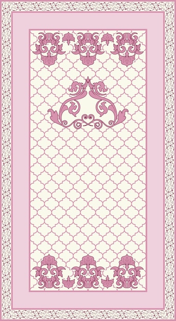 Vector abstract vintage pattern prayer mat 105