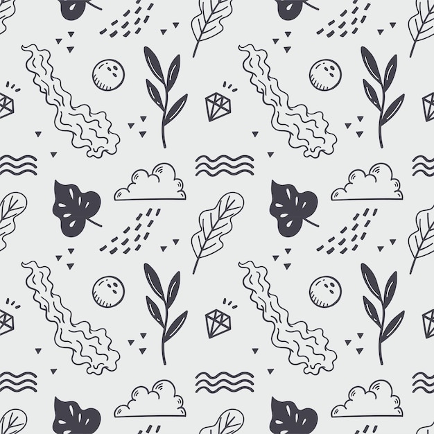 Vector abstract vintage seamless background, scandinavian style pattern, bohemian concept