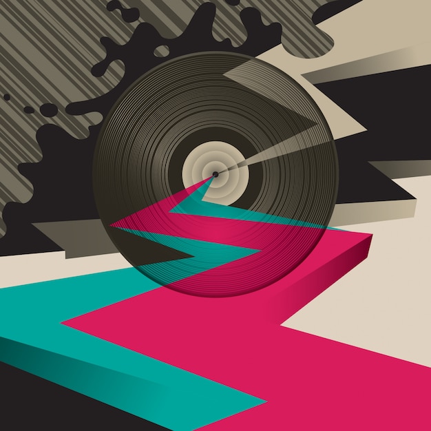 Abstract vinyl illustration