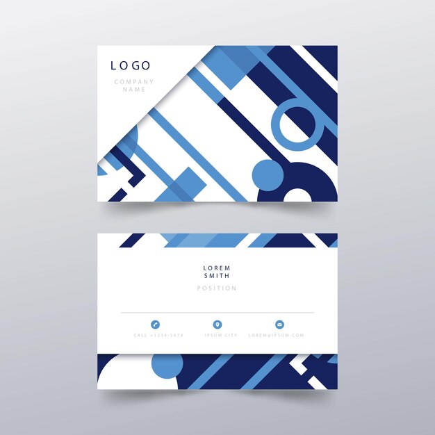 Abstract visitekaartje met geometrisch ontwerp