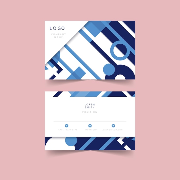 Abstract visitekaartje met geometrisch ontwerp