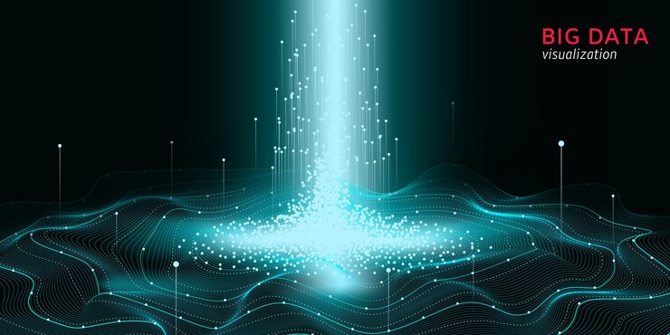 Vector abstract visualization of big data